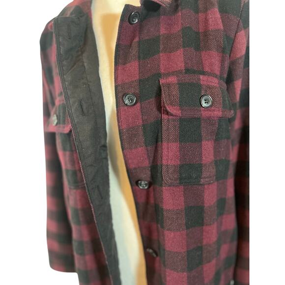 BP Womens sz M wool blend plaid flannel barn grandpacore jacket - Picture 4 of 7